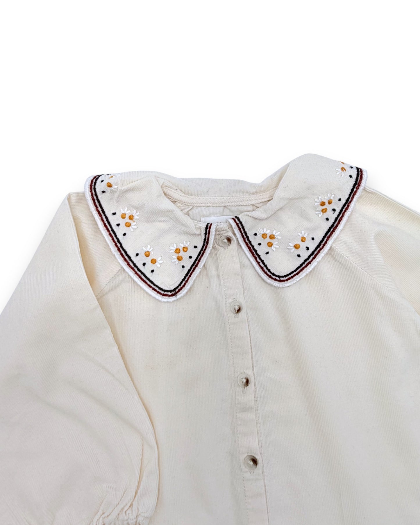 Corduroy Blouse with Collar, Size 18-24 Months