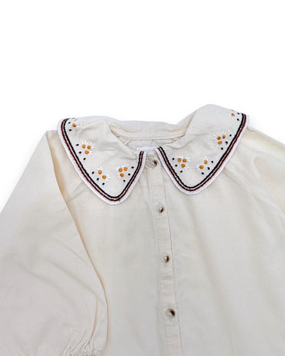 Corduroy Blouse with Collar, Size 18-24 Months