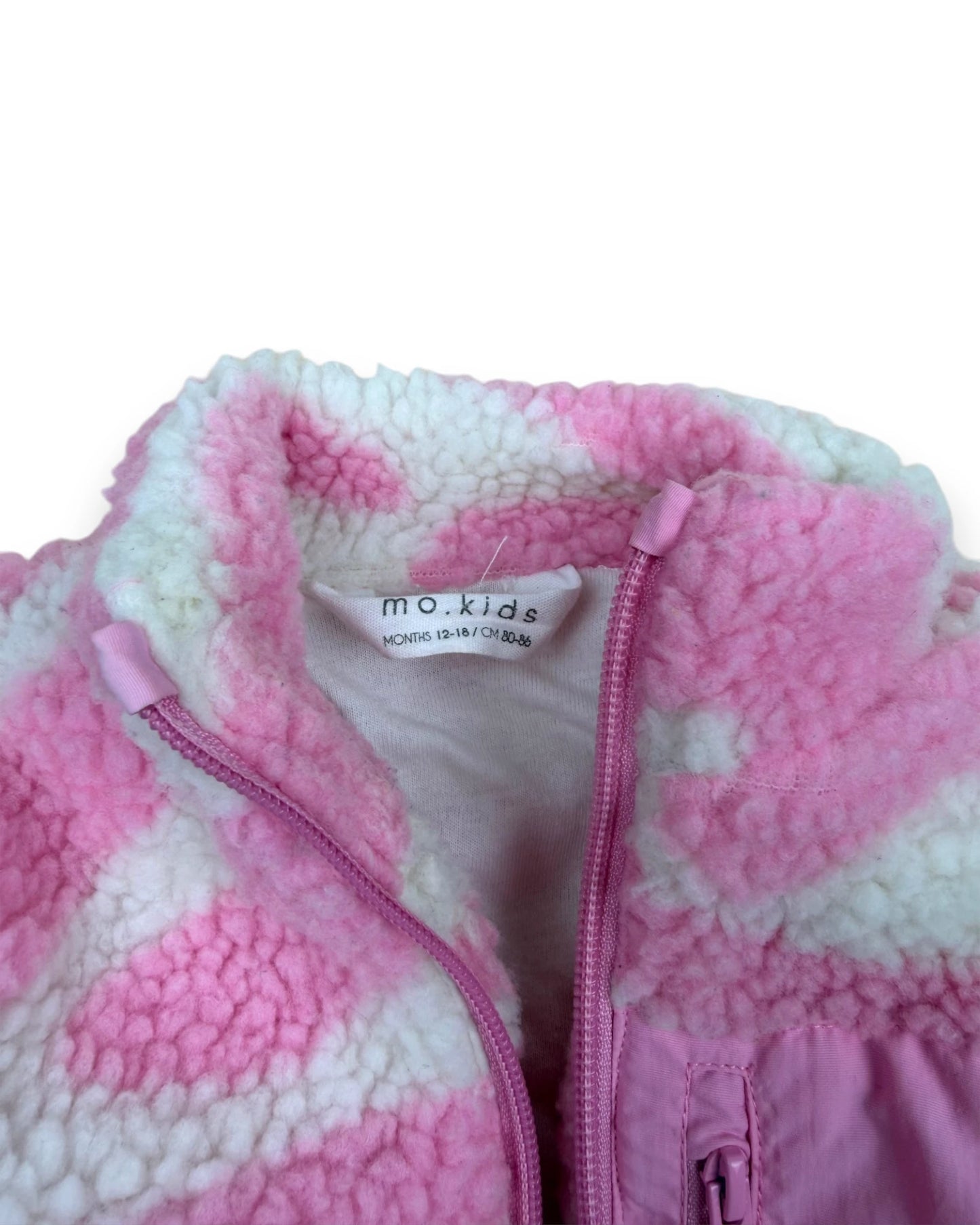 Casaco de Sherpa Rosa MO KIDS - 12-18 Meses