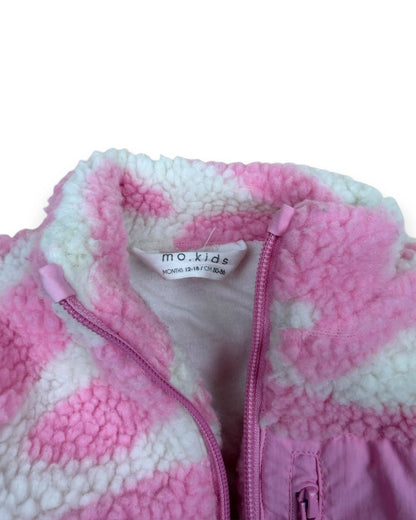 Casaco de Sherpa Rosa MO KIDS - 12-18 Meses