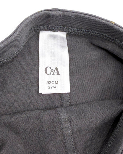 Leggings Cinzentas Corações 2 Anos