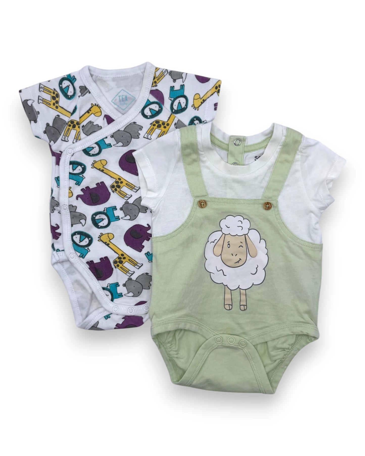Pack 2 Bodies Manga Curta TEX BABY & SO CUTE - 0-3 Meses