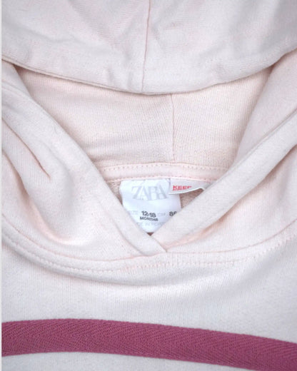 Vestido Sudadera Rosa ZARA - 12-18 Meses