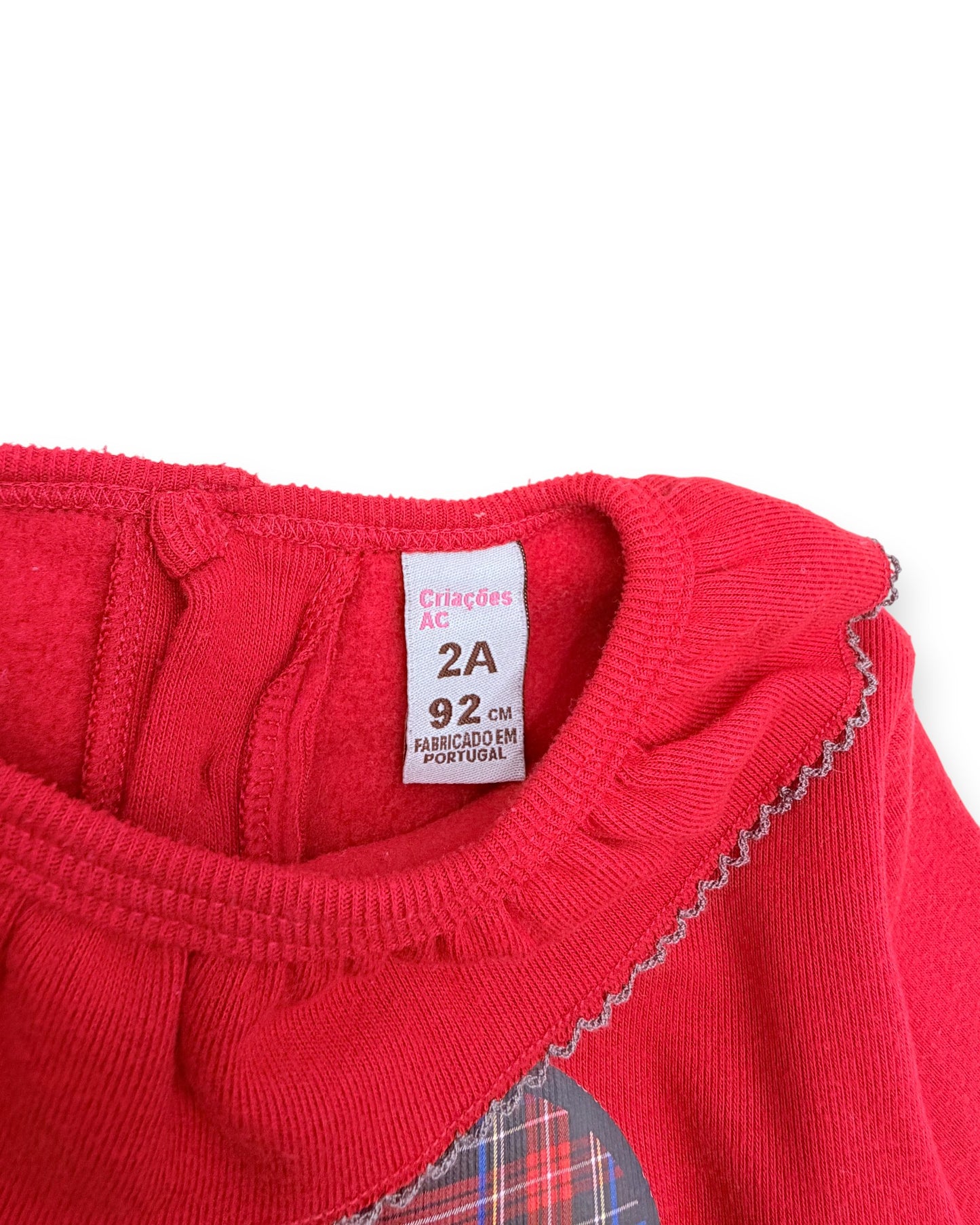 Camiseta roja cuello CREACIONES AC - 2 Años