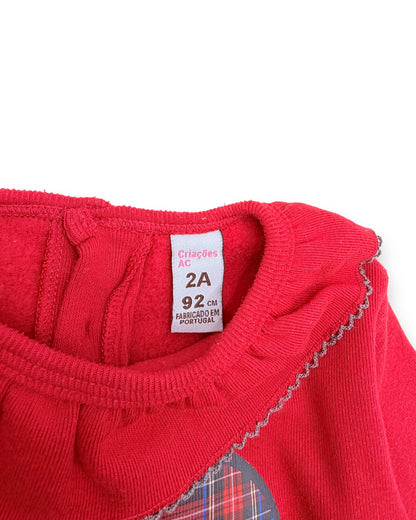 Camiseta roja cuello CREACIONES AC - 2 Años