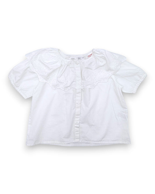 White Blouse with Collar, Size 18-24 Months