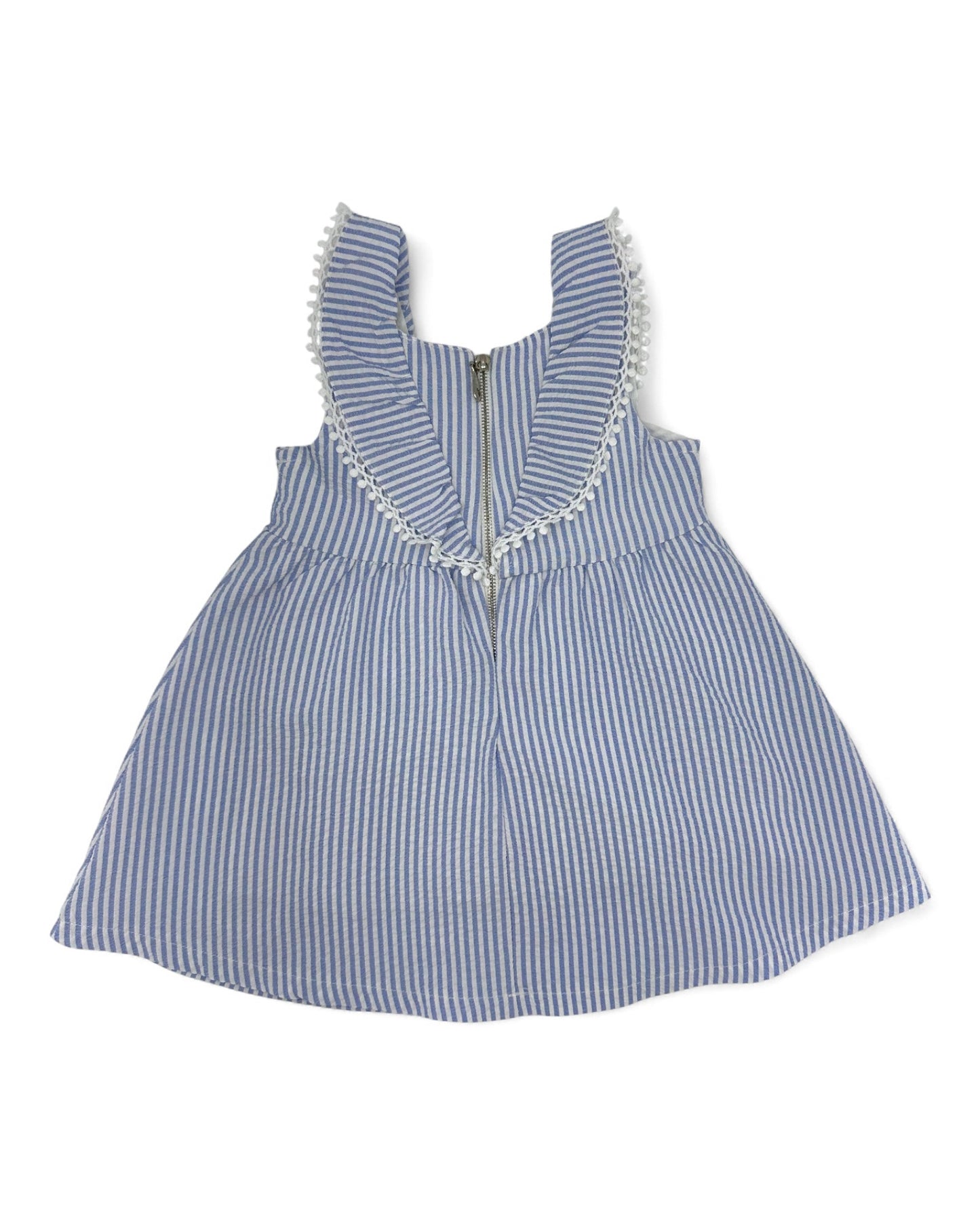 Vestido Riscas Azul 24 Meses