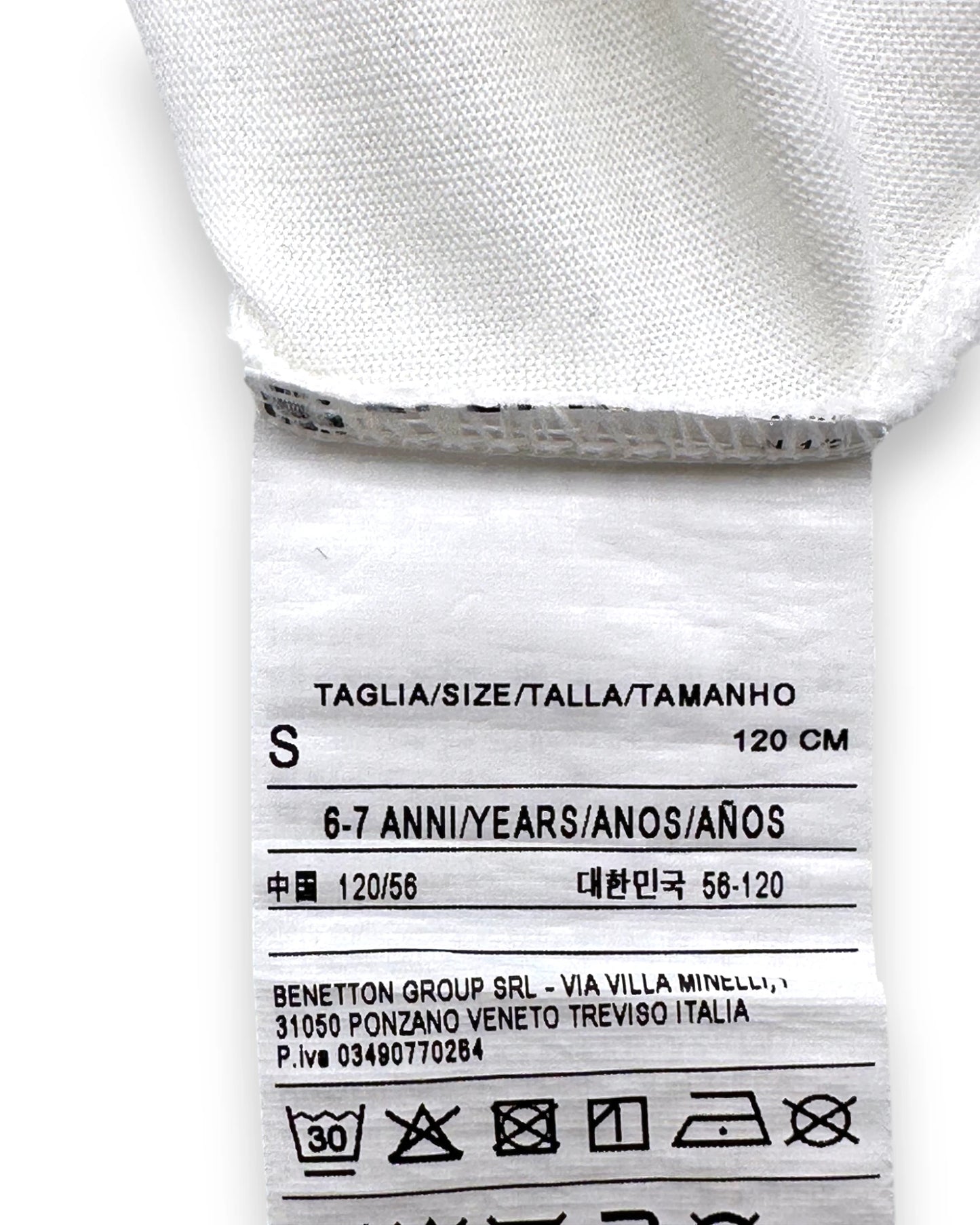 Camiseta Benetton Blanca BENETTON - 6-7 Años