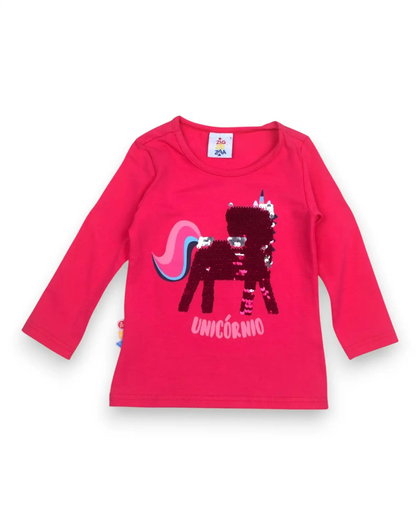 T-Shirt Unicórnio ZIG ZAG ZAA - 1 Ano