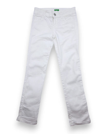 Calças Ganga Brancas BENETTON - 6-7 Anos
