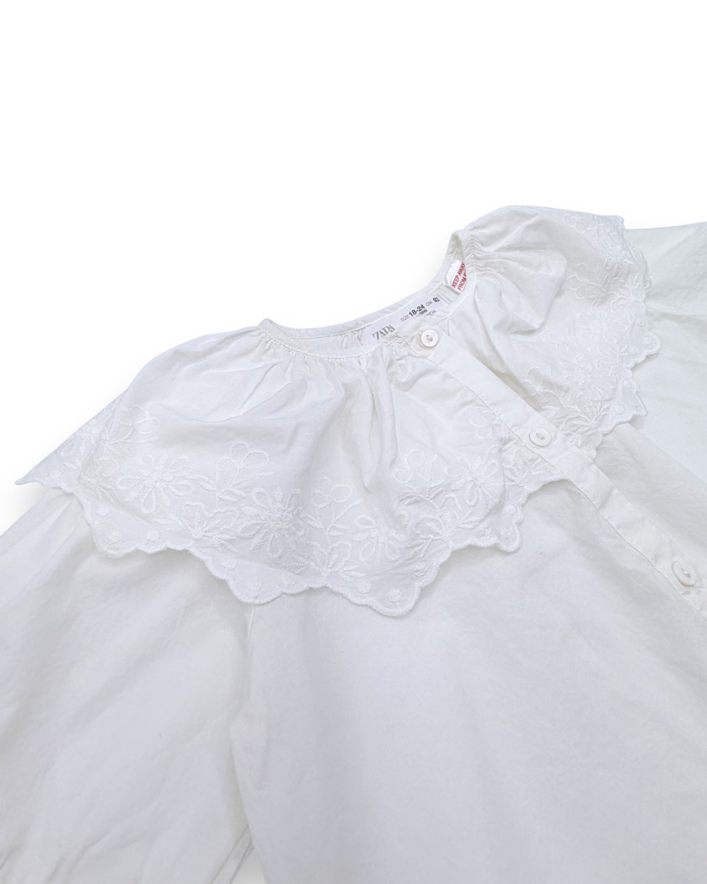 White Blouse with Collar, Size 18-24 Months