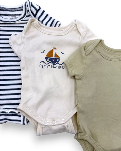 Pack 3 Bodies Evolutivos 3 Meses