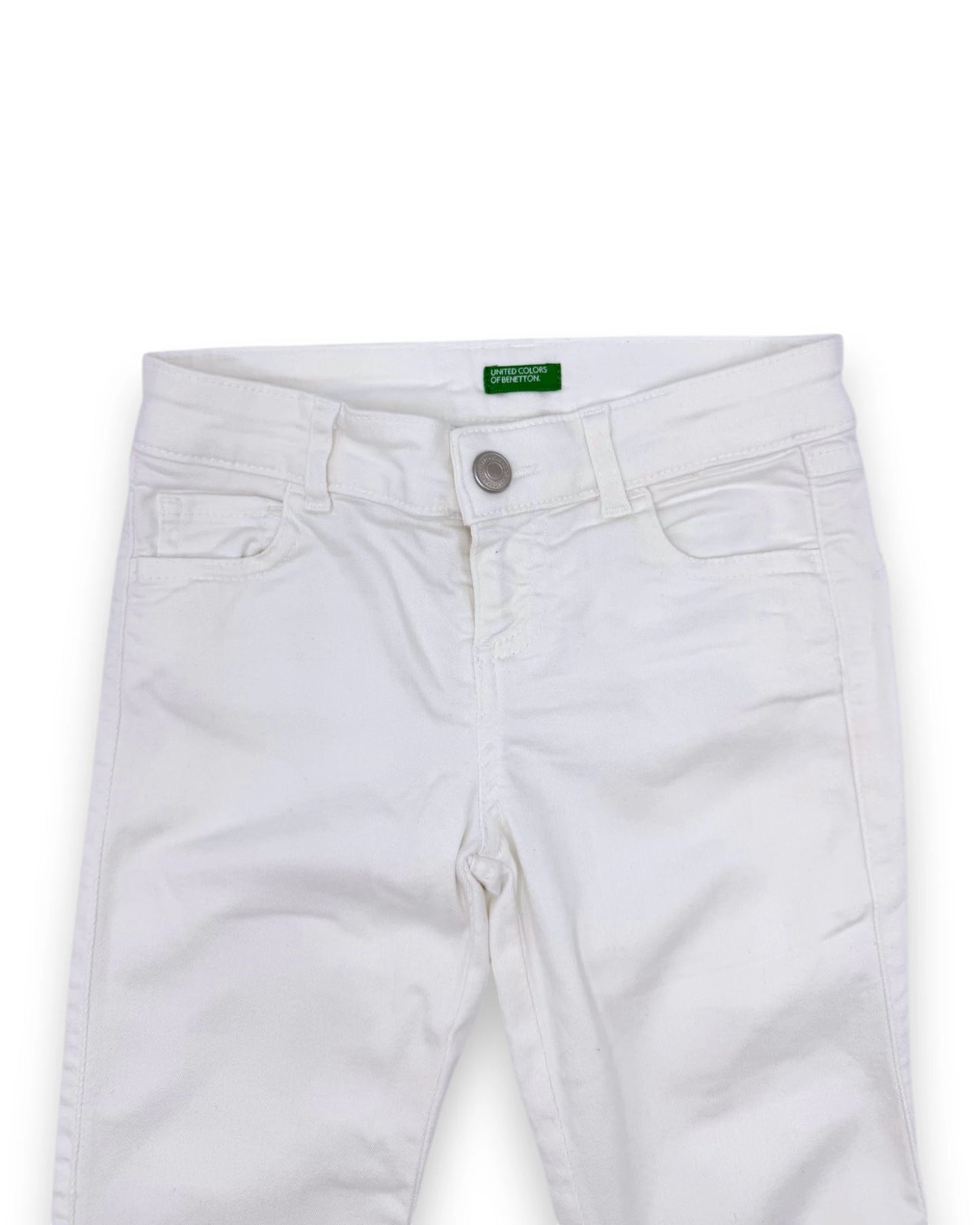 Calças Ganga Brancas BENETTON - 6-7 Anos