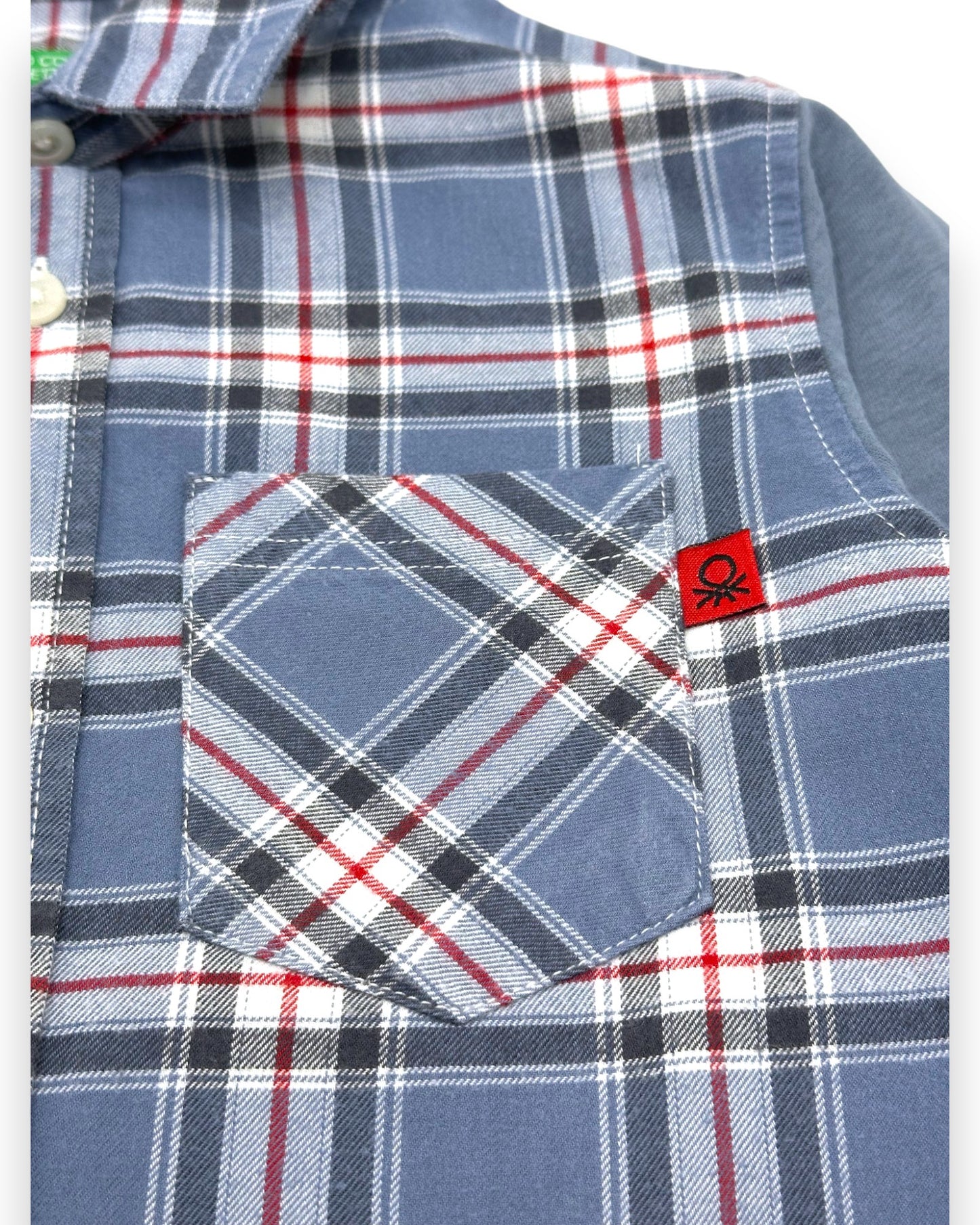 Camisa Xadrez Azul 2-3 Anos