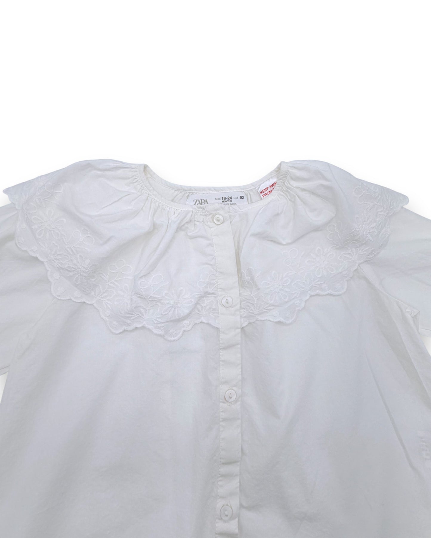 White Blouse with Collar, Size 18-24 Months