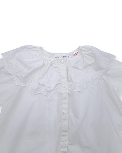 White Blouse with Collar, Size 18-24 Months