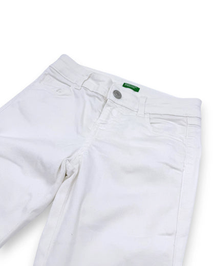 Calças Ganga Brancas BENETTON - 6-7 Anos