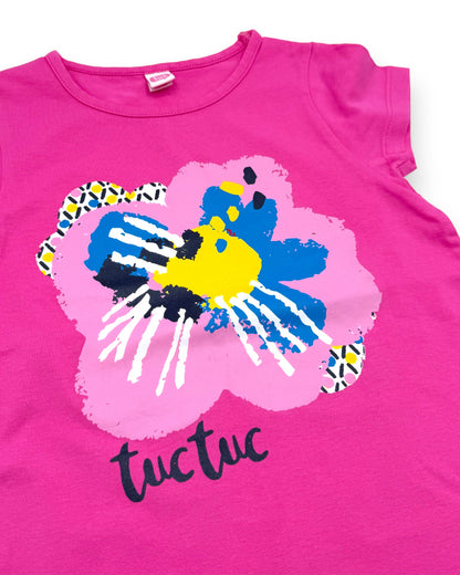 T-Shirt Túnica Rosa 5 Anos
