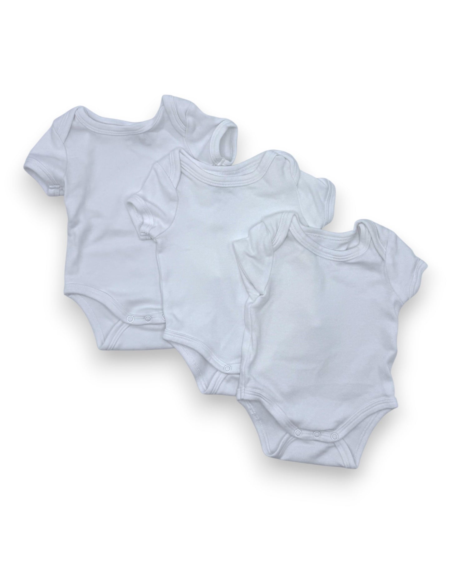 Pack 3 Bodies Brancos 1 Mês