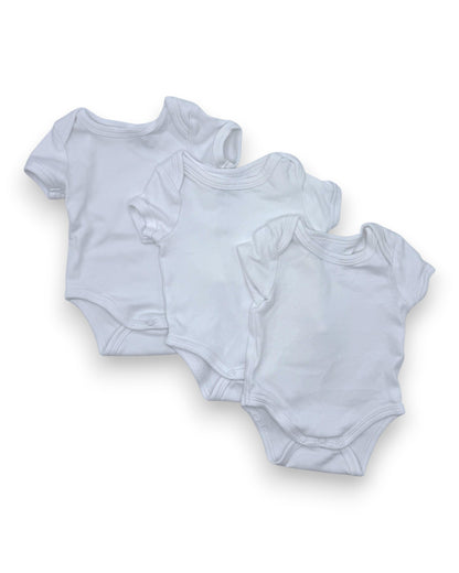 Pack 3 Bodies Brancos 1 Mês