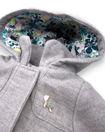 Parka Cinzenta Capuz 24 Meses