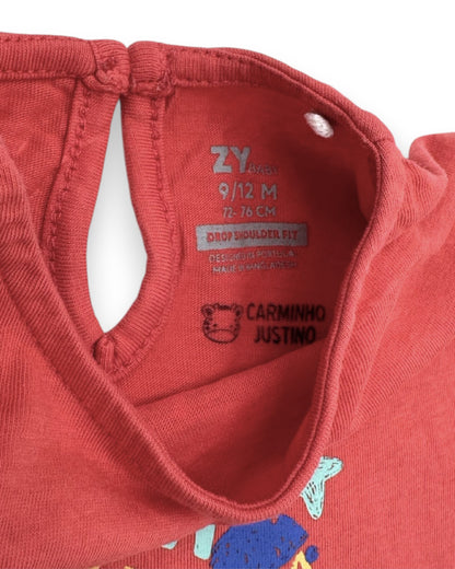 T-Shirt Rosa 9-12 Meses