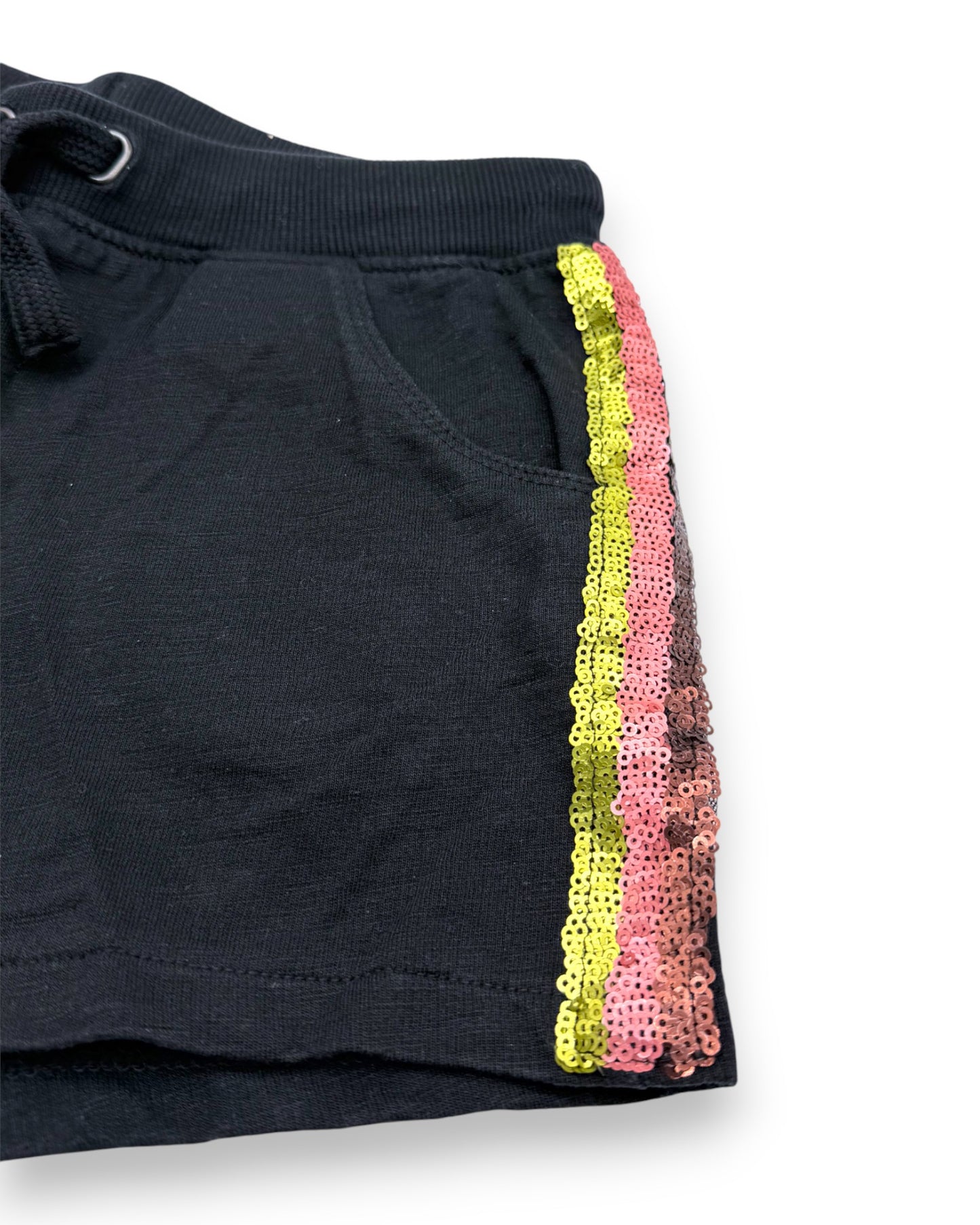 Calções Pretos Lantejoulas 8 Anos