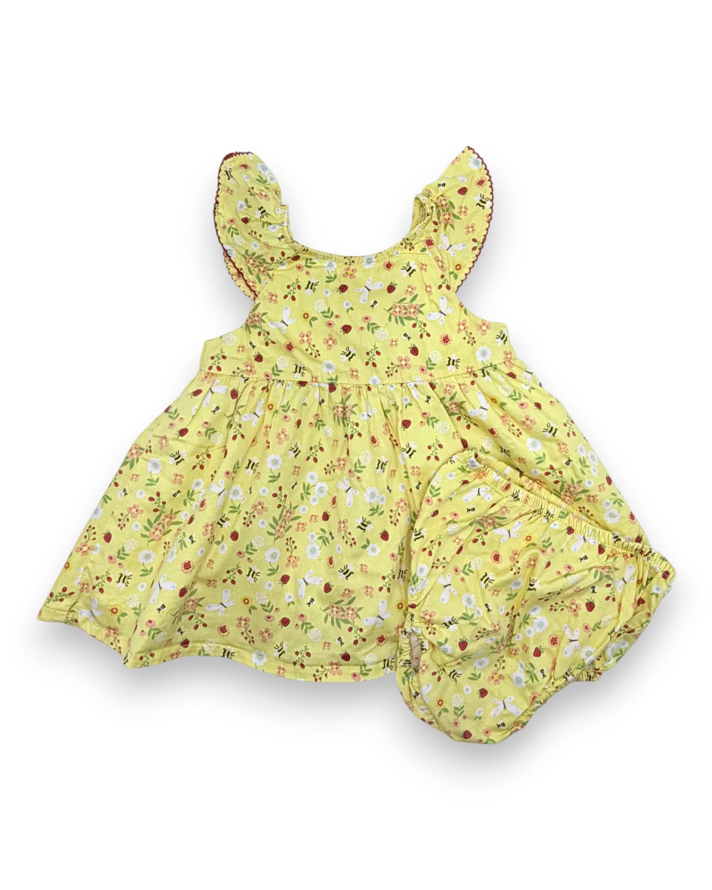 Conjunto Vestido e Tapa Fraldas 6-12 Meses