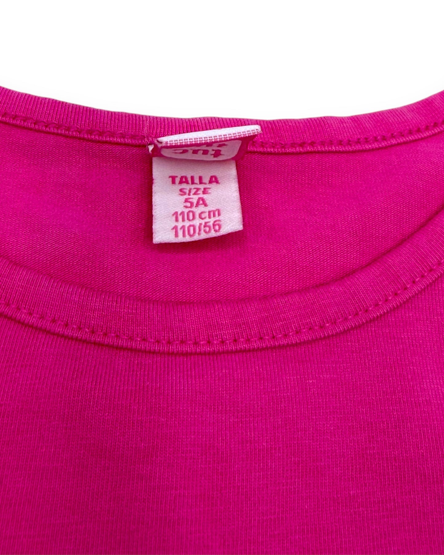 T-Shirt Túnica Rosa 5 Anos