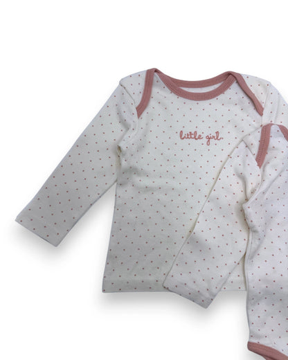 Conjunto Rosa Bolinhas 6-9 Meses