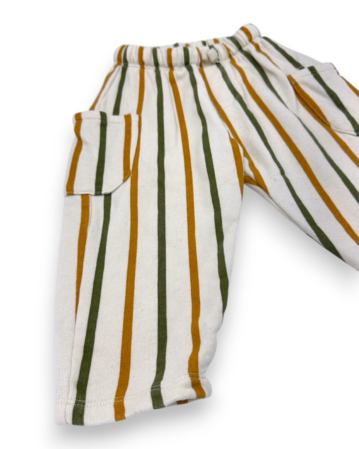 Calças Riscas 9-12 Meses