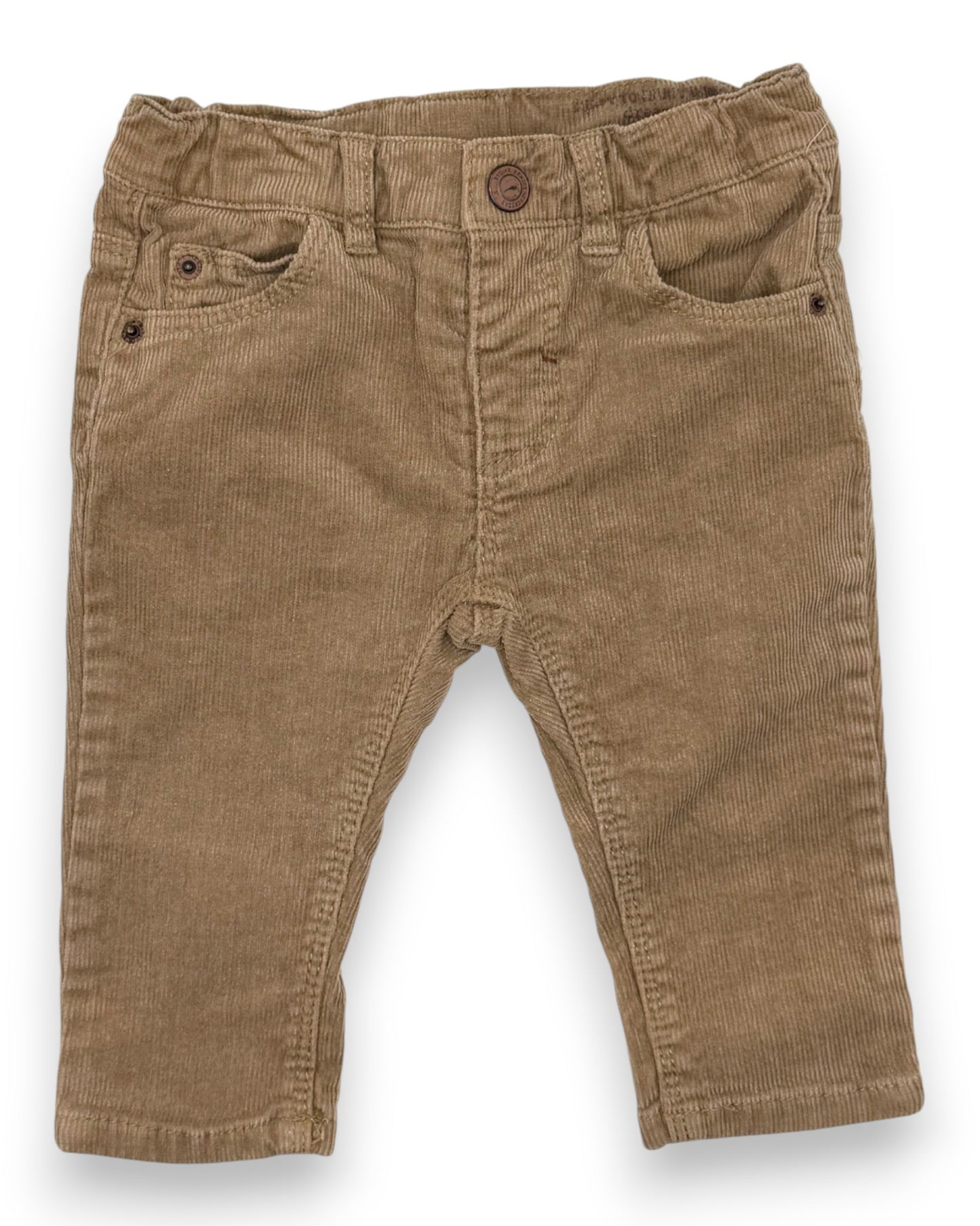 Calças Bombazine Castanhas 3-6 Meses