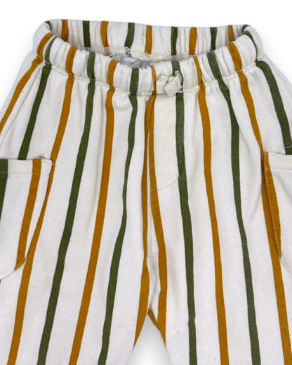 Calças Riscas 9-12 Meses