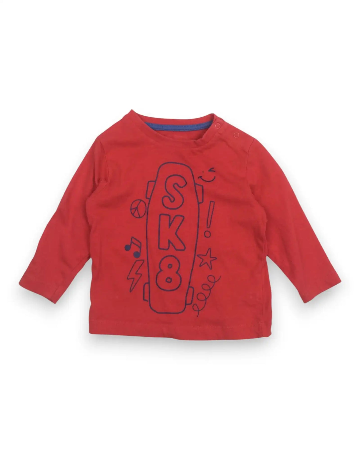 T-Shirt Mangas Compridas ZIPPY - 6-9 Meses