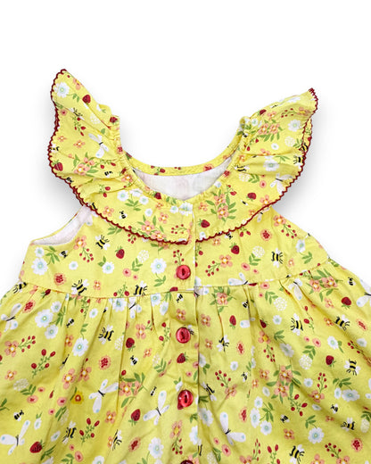 Conjunto Vestido e Tapa Fraldas 6-12 Meses