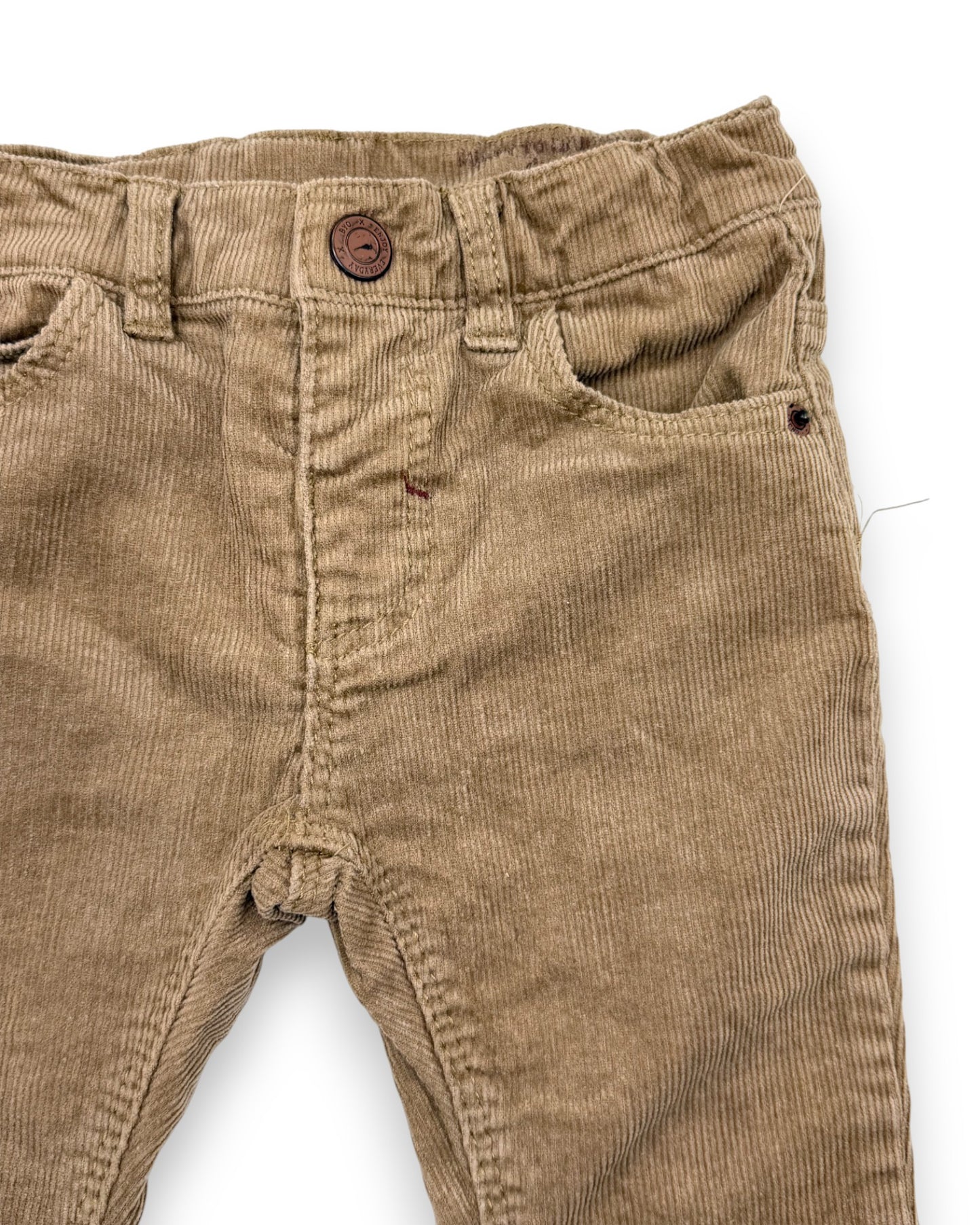 Calças Bombazine Castanhas 3-6 Meses