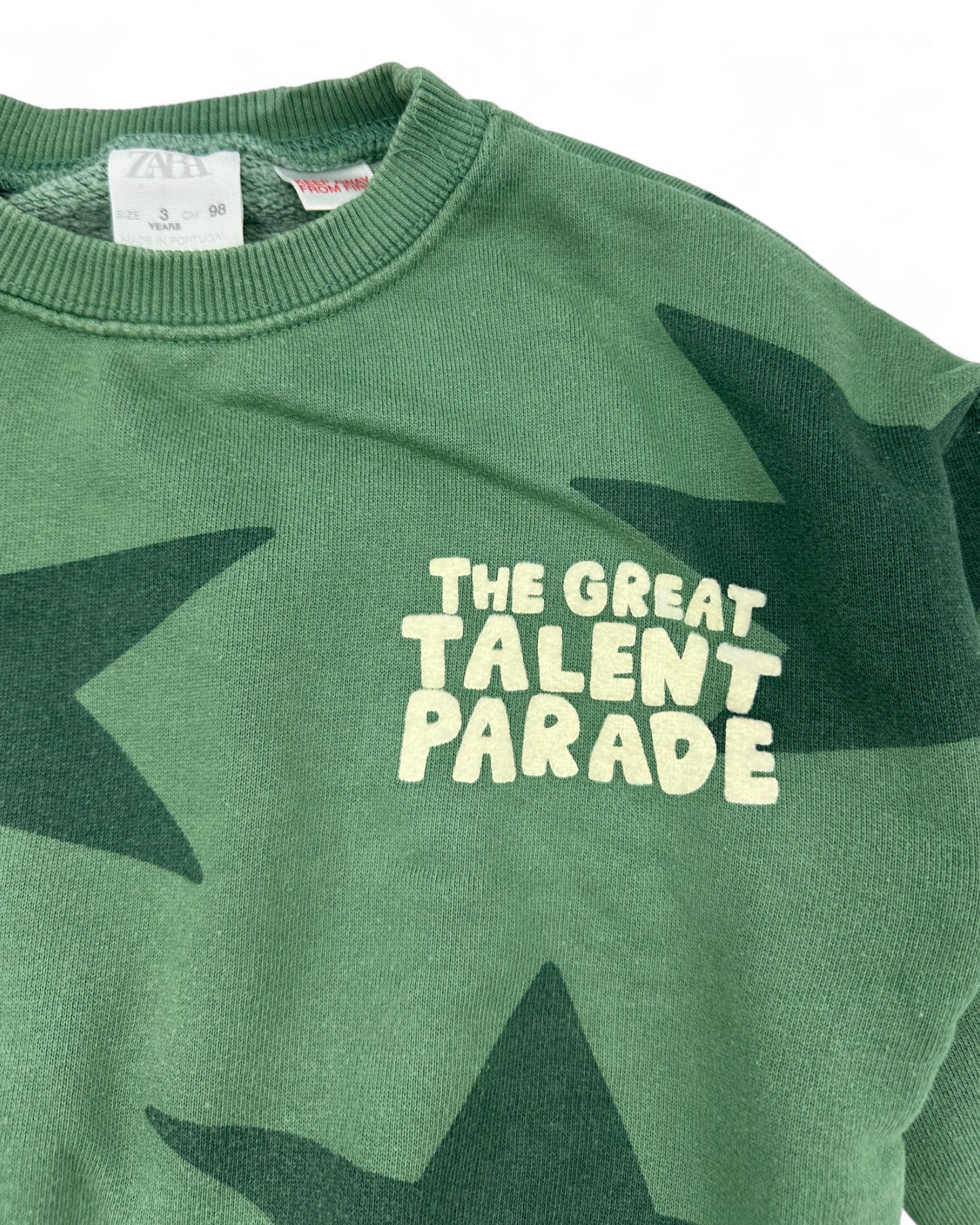 Green Sweater 3 Years