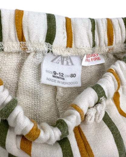 Calças Riscas 9-12 Meses