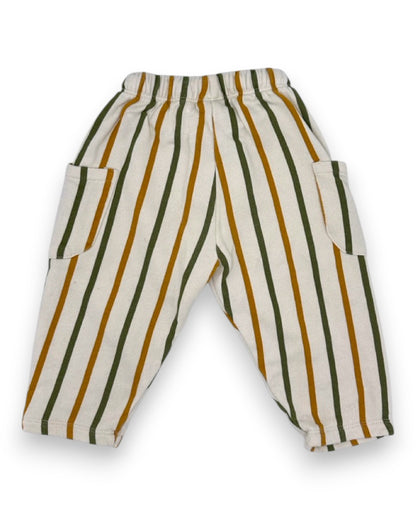 Calças Riscas 9-12 Meses