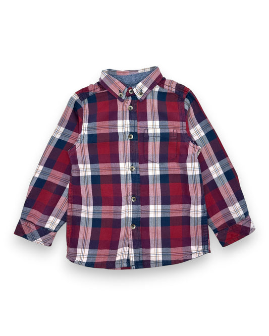 Camisa Xadrez Vermelha 2-3 Anos