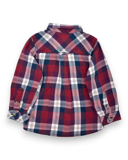 Camisa Xadrez Vermelha 2-3 Anos
