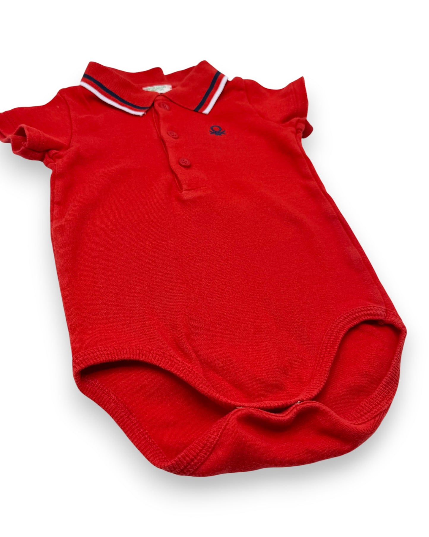 Body Polo Vermelho 3-6 Meses