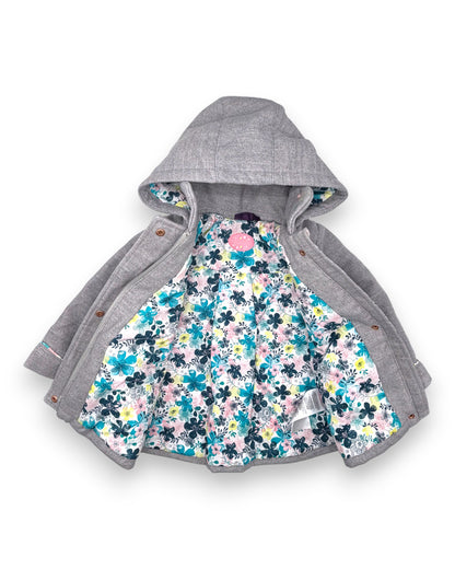 Parka Cinzenta Capuz 24 Meses