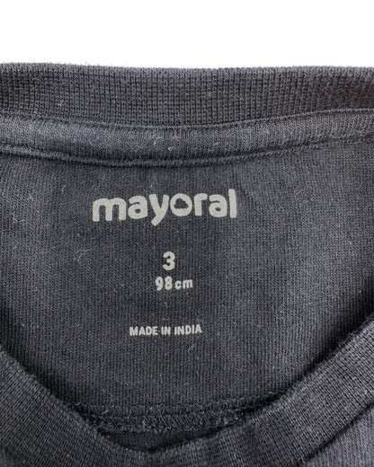 T-Shirt Preta 3 Anos