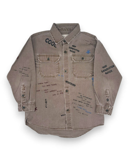 Camisa Castanha Graffiti 5 Anos