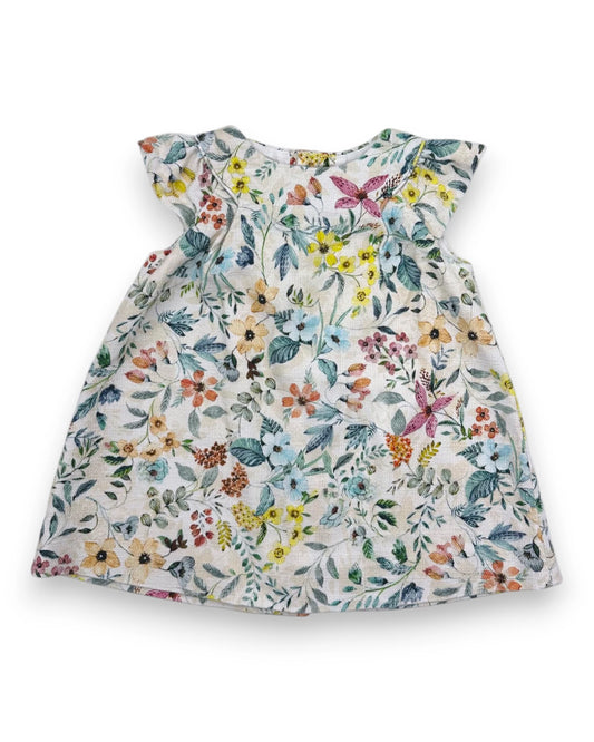 Vestido Floral ZARA - 9-12 Meses