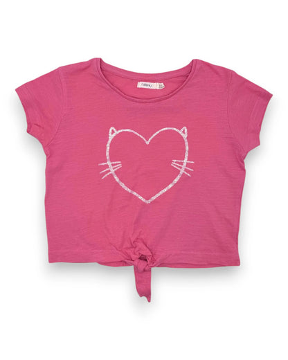 T-shirt Coração Rosa 7 Anos