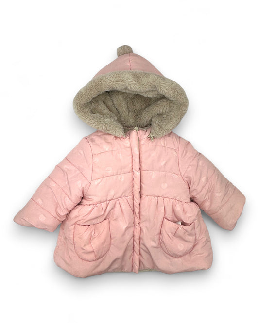 Blusão Rosa Forro 6-9 Meses