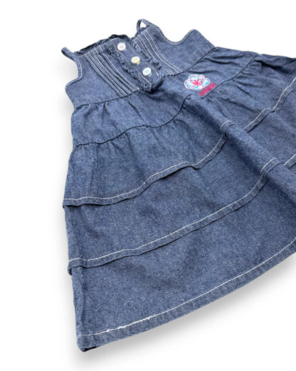 Vestido Ganga Azul 6-9 Meses