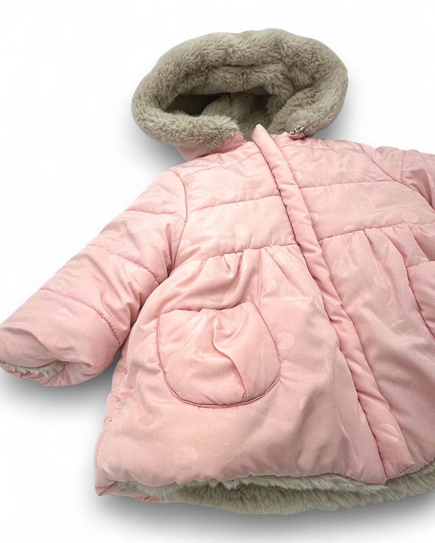 Blusão Rosa Forro 6-9 Meses